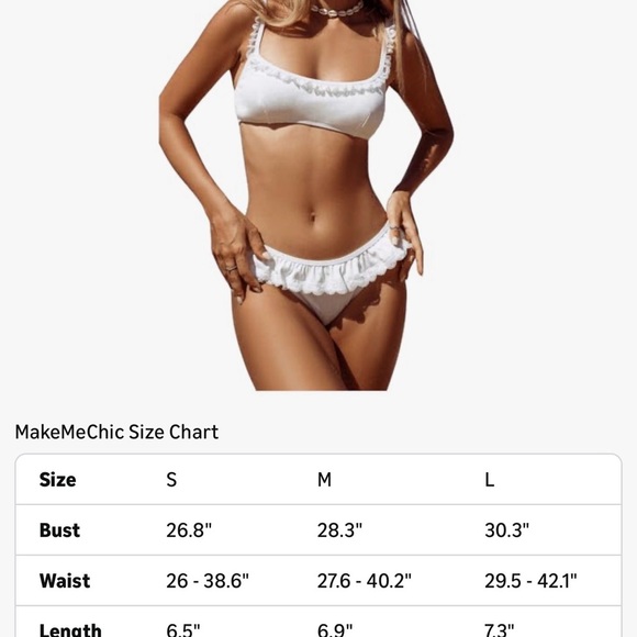 NEW Elegant White Ruffle Bikini Set - Picture 2 of 2